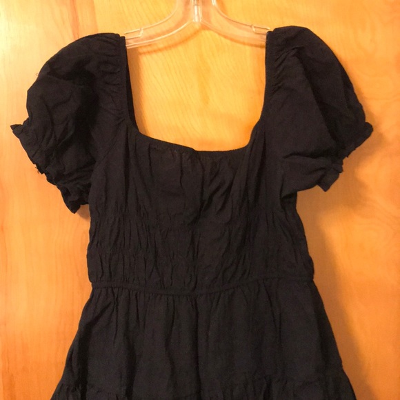 Peasant style black mini dress - Picture 6 of 10